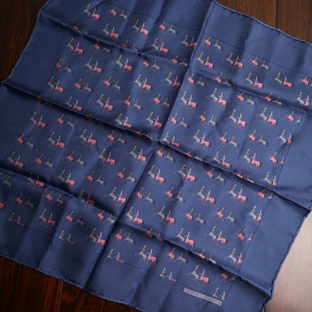 エルメス スカーフ カレ45 パドックにいる48頭の馬 SILK100％