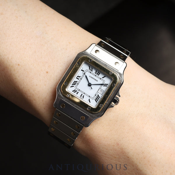 カルティエ サントス ガルベ LM 81036283 / 1172961 自動巻き Cal.2671 SS/YG SS/YG ホワイトローマン文字盤 オーバーホール済み