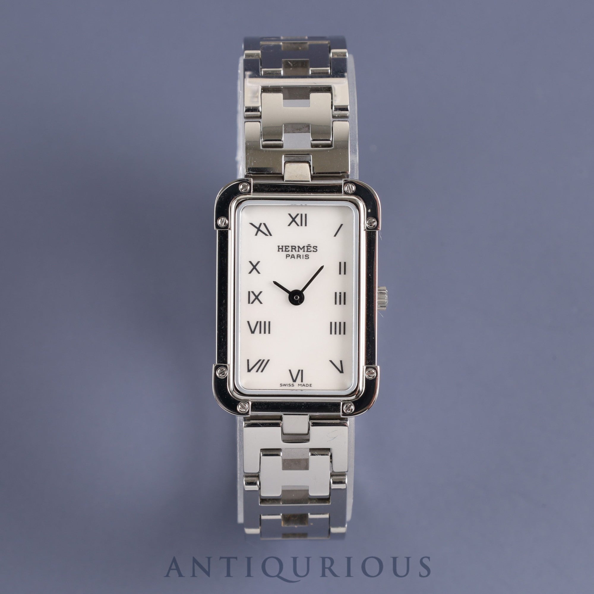 Hermes Cloajour CR2. 210 Quartz Cal.976.001 SS Shell Dial Warranty (2012) Box Booklet Overhauled