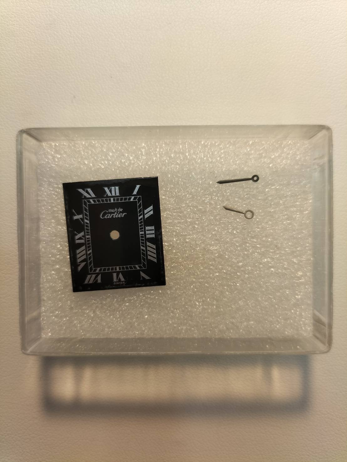 カルティエ マストタンク LM 手巻き Cal.78-1 SV925 革 純正ピンバックル（GP）ブラックローマン文字盤（SWISS表記） オーバーホール済み