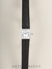 カルティエ マストタンク SM 1614 クォーツ Cal.057 SV925 革 純正Dバックル（SS） ホワイトローマン文字盤（SWISS表記）箱 冊子 保証書（1996年） オーバーホール済み