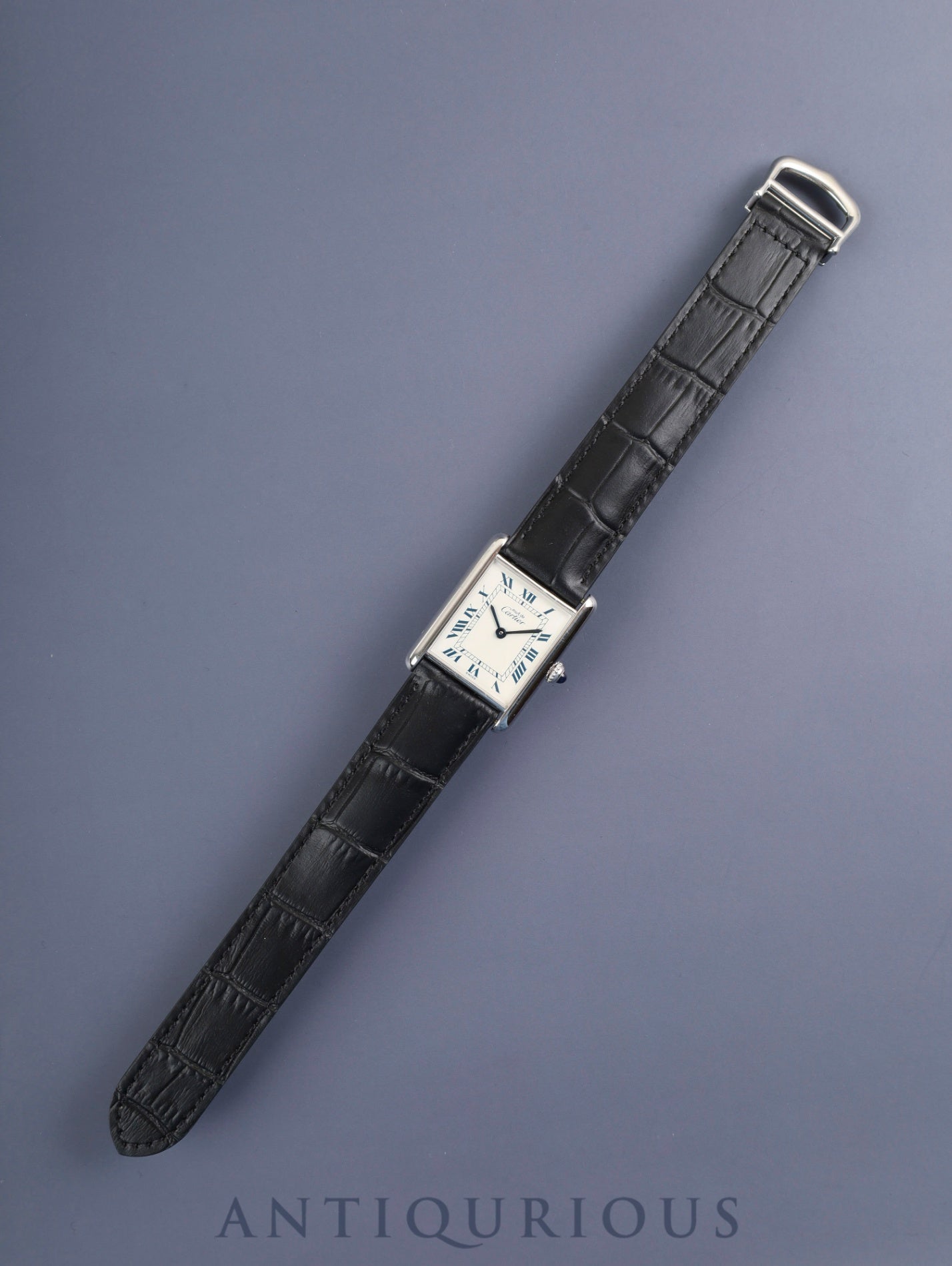 カルティエ マストタンク LM 6900006 / W1001465 クォーツ Cal.690 SV925 革 純正Dバックル（SS） ホワイトローマン文字盤 箱 冊子 保証書（1995年） オーバーホール済み 新品仕上げ済み