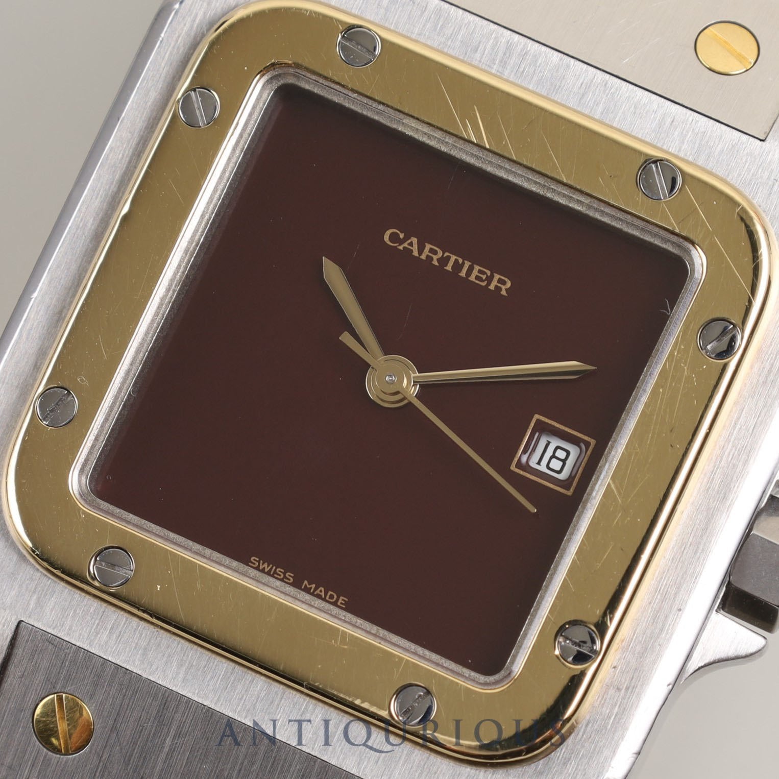 CARTIER SANTOS GALBEE LM 45168381 Automatic SS/YG SS/YG Bordeaux dial Cartier boutique complete service (full maintenance) completed