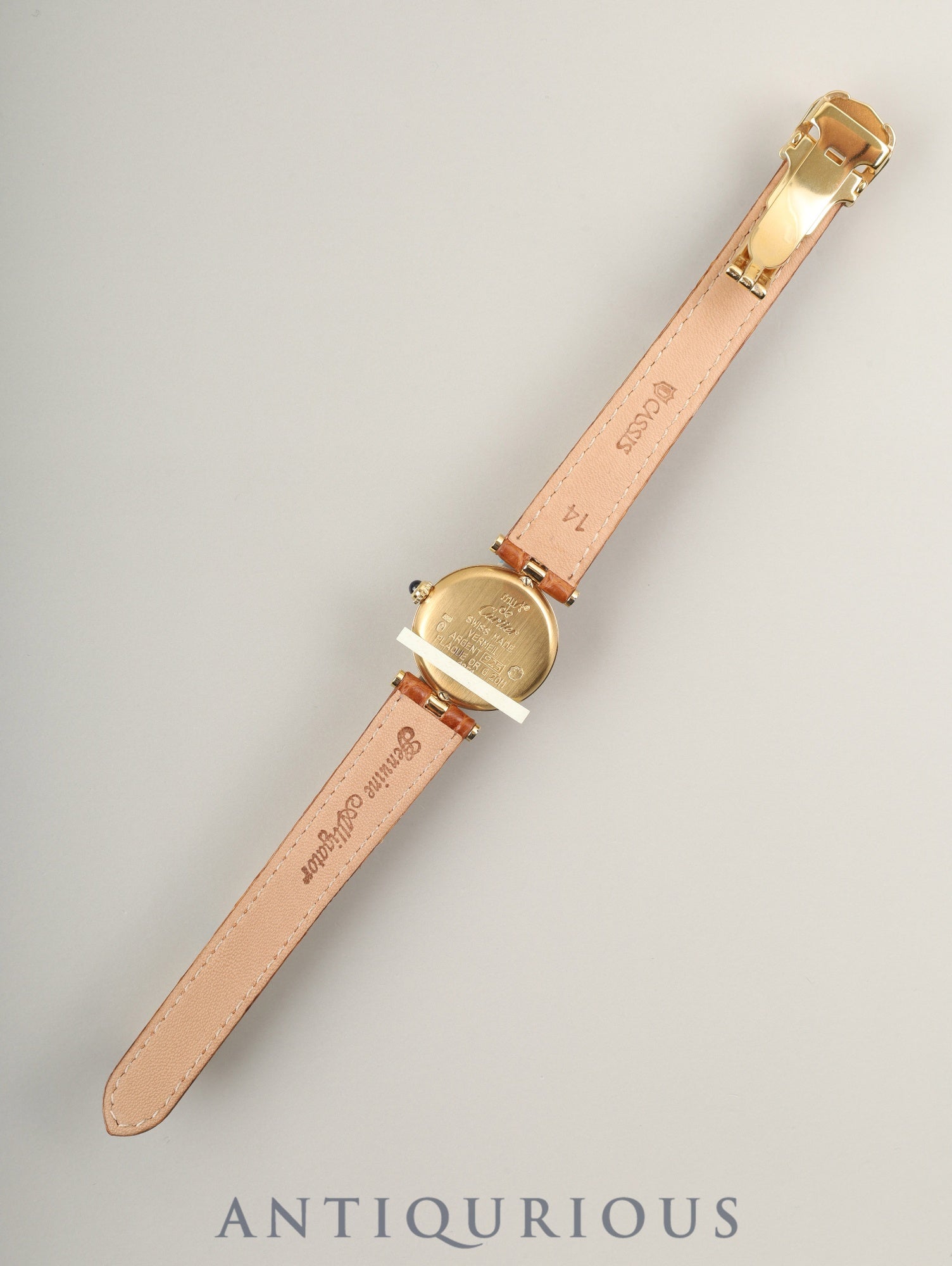 カルティエ マスト ヴァンドーム VLC SM W1009854 / 1851 クォーツ Cal.90 SV925 革 純正Dバックル（GP）アラビア文字盤 箱 オーバーホール済み