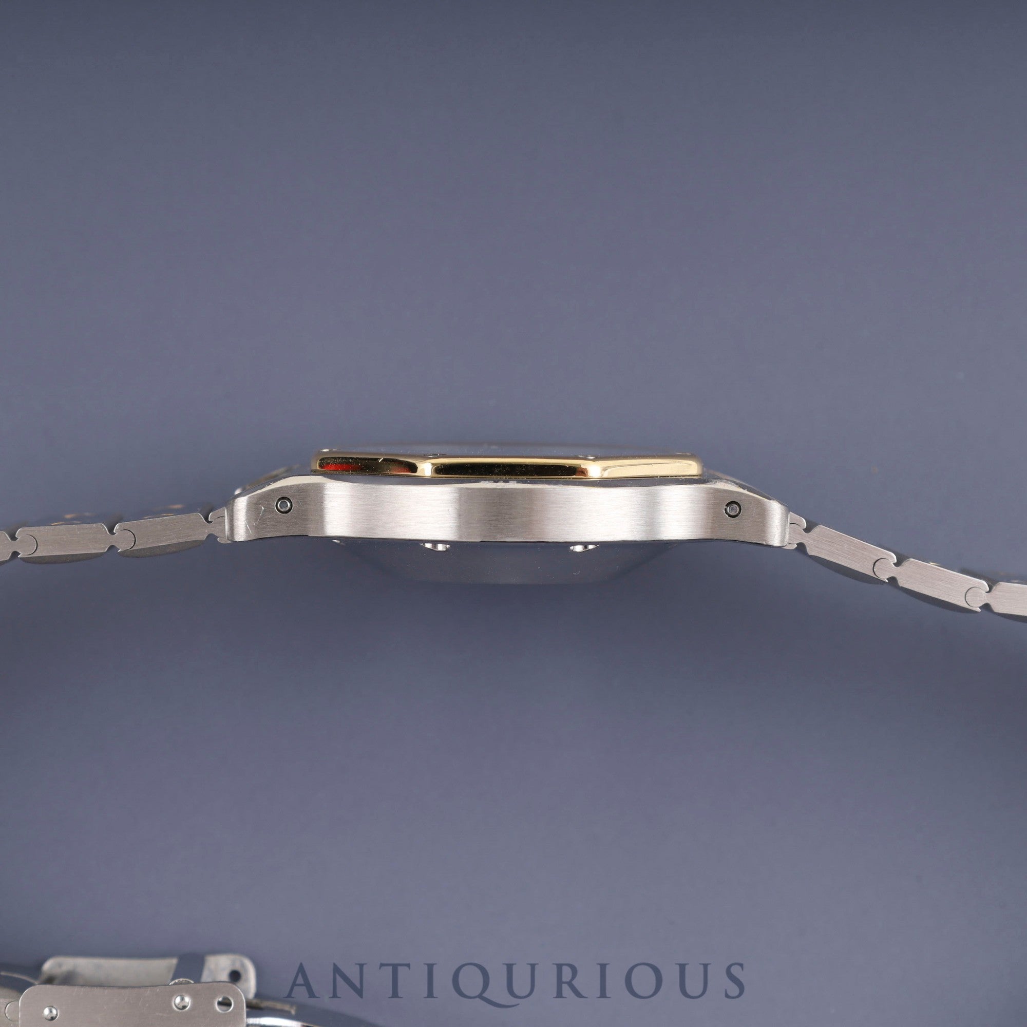Cartier Santos Octagon LM 2966 Automatic, Stainless Steel/Yellow Gold, White Roman Dial, Completely Serviced at a Cartier Boutique