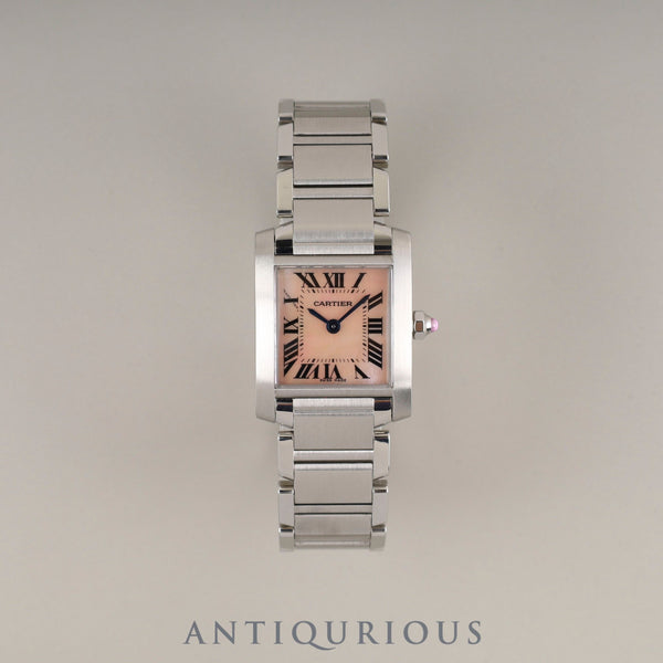 Cartier Tank Française SM W51028Q3 / 2384 Quartz Cal.057 Stainless Steel Pink Shell Dial Overhauled