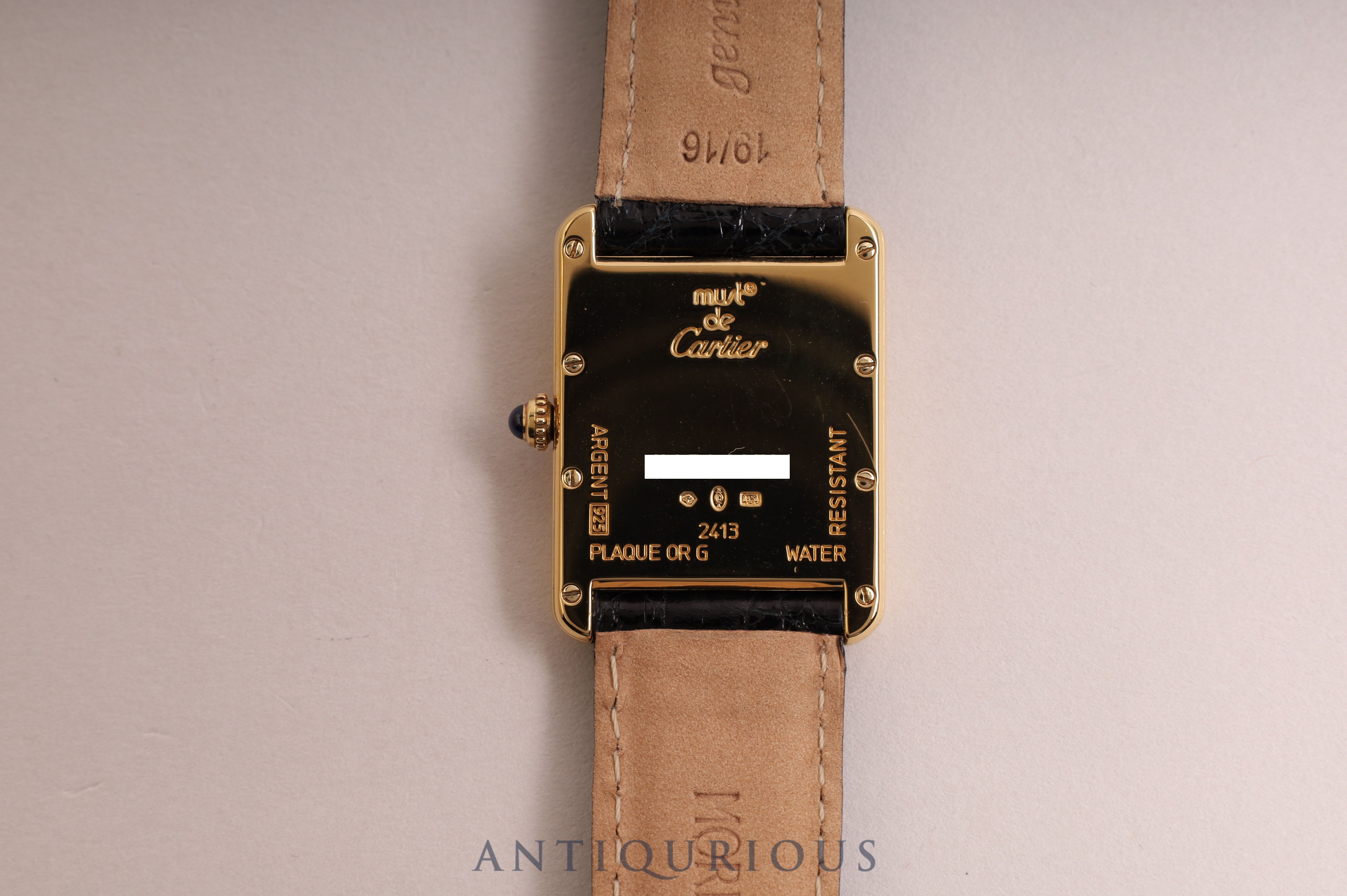 Cartier Must Tank XL Date QZ Flying Roman Dial D Buckle