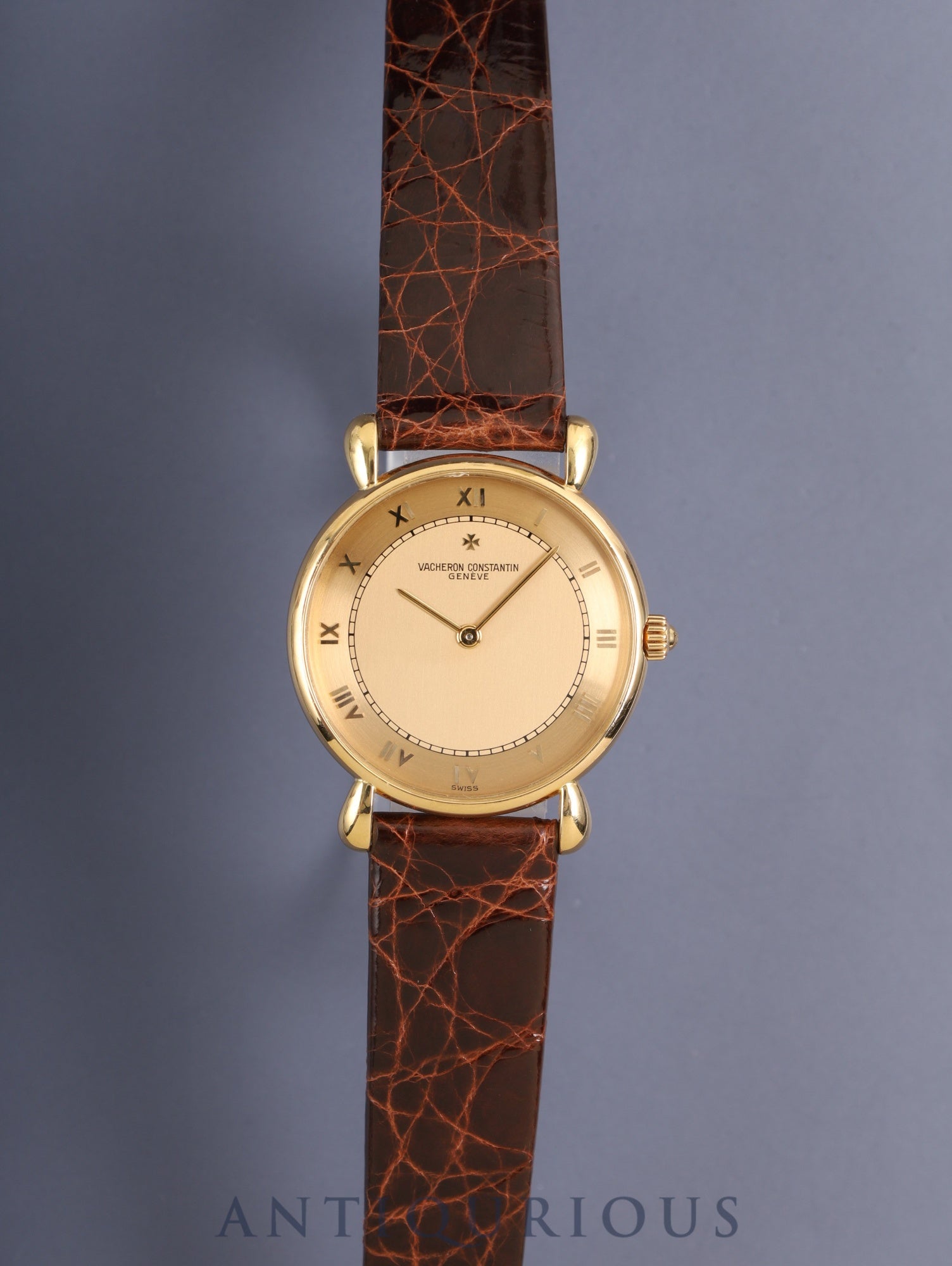 ヴァシュロン・コンスタンタン ヒストリカル 250周年記念 33084 手巻き Cal.1003/1 750YG 革 純正ピンバックル（750YG）ゴールドローマン文字盤 1985年 オーバーホール済み