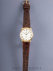 Rolex Cellini 4133 Manual Winding Cal.1601 Leather 750YG Original Pin Buckle (GP) White Roman Dial 43-Series (1975) Box, Overhauled