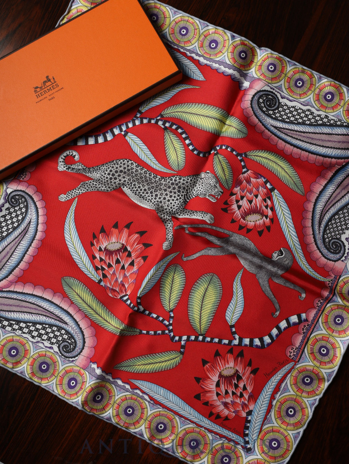 Hermès Scarf Carre 45 The Savana Dance 100% Silk With Box and Tags