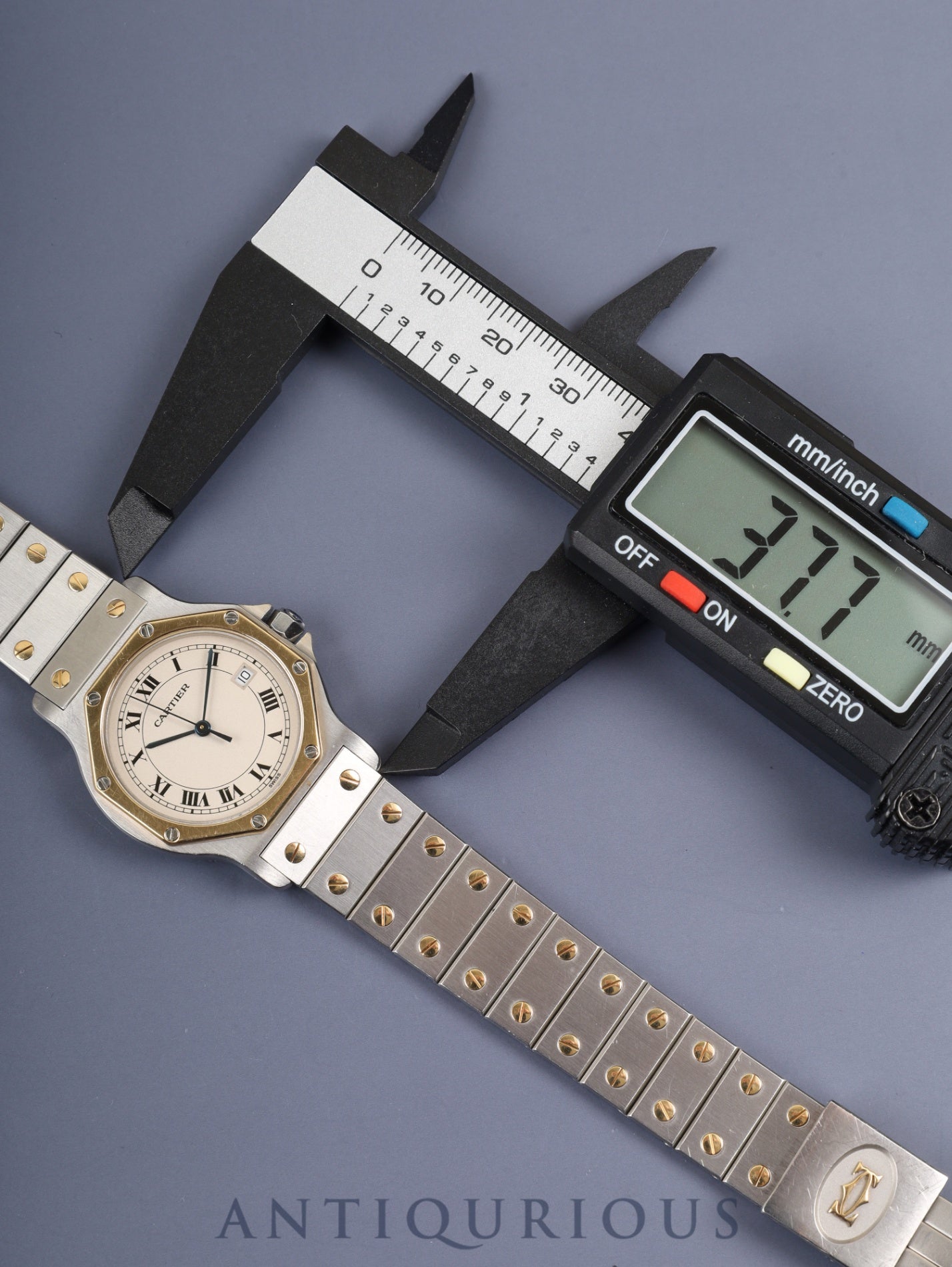 カルティエ サントス オクタゴン LM W2001583 / 187902 クォーツ Cal.87 SS/YG SS/YG アイボリーローマン文字盤（SWISS表記）オーバホール済み