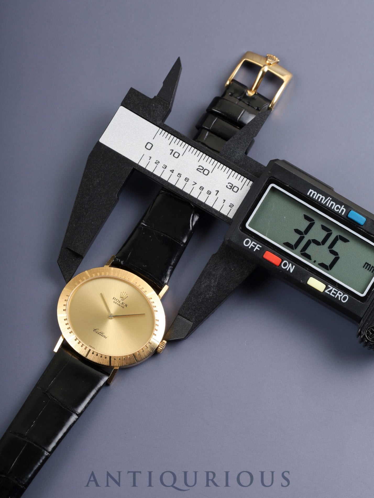 ロレックス チェリーニ 4083 手巻き Cal.1602 750YG 革 純正ピンバックル（GP）シャンパン文字盤 W番台（1994年～1995年）オーバーホール済み