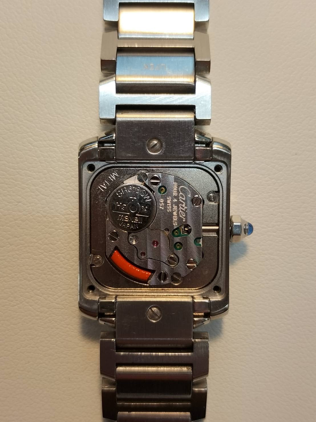 カルティエ タンクフランセーズ SM W51008Q3 / 2384 クォーツ SS SS ホワイト文字盤 箱 冊子 保証書 オーバーホール済み