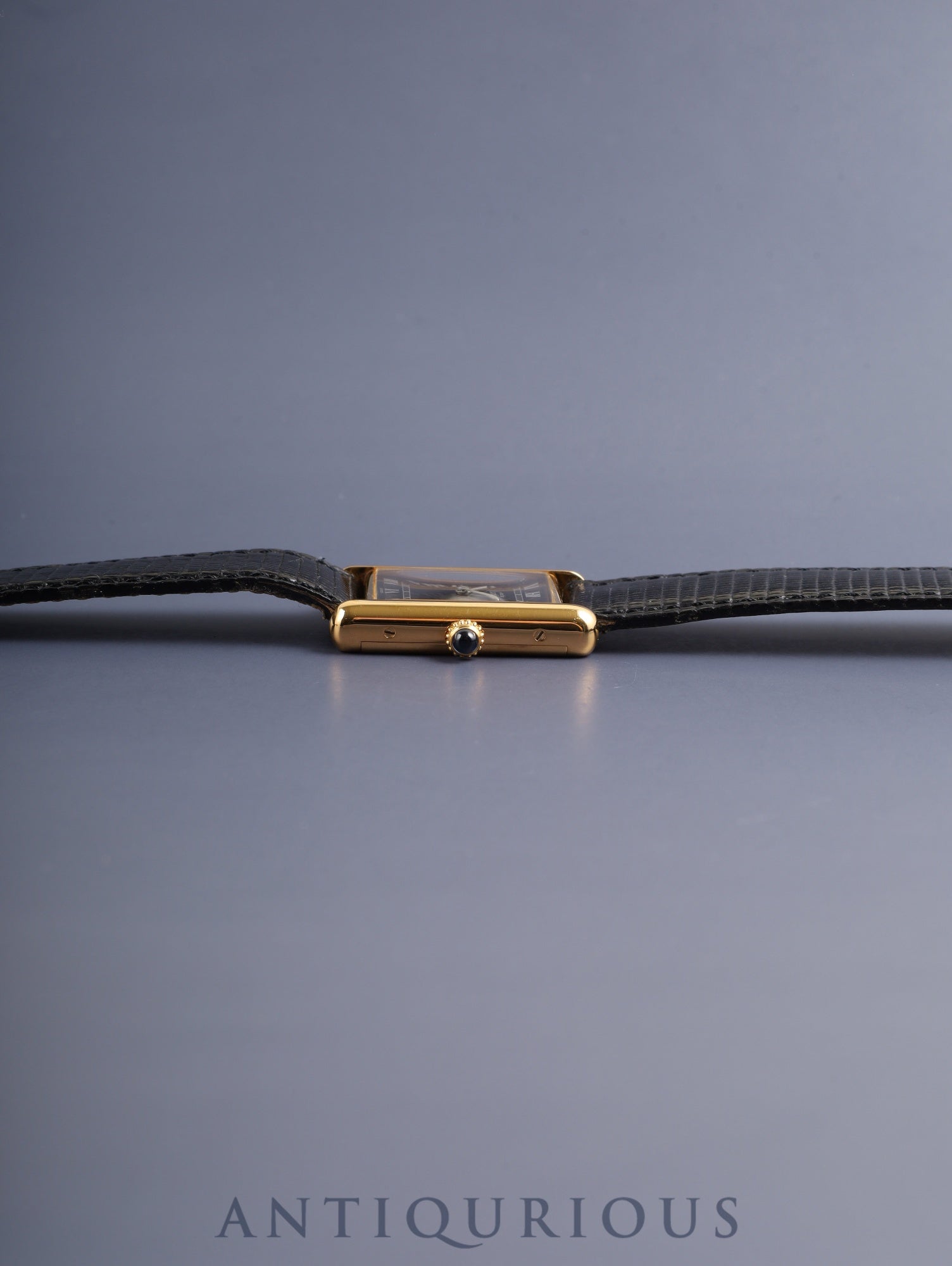 カルティエ マストタンク LM 81974913  手巻き Cal.78-1 SV925 革 純正ピンバックル（GP）ブラックローマン文字盤（SWISS表記） オーバーホール済み