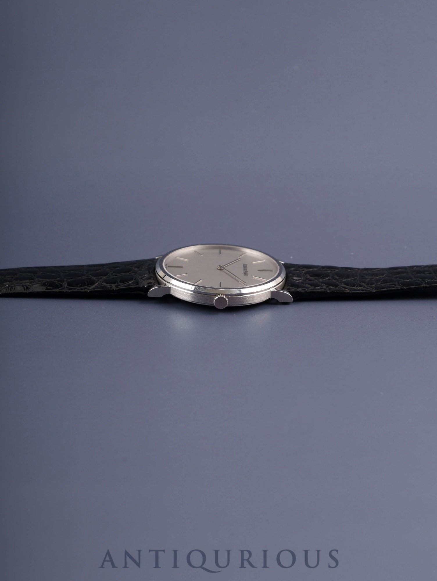 オーデマ・ピゲ エクストラフラット 4791BC.0.0002 手巻き Cal.2080 750WG 純正革ベルト 純正尾錠（750WG） シルバー文字盤 タグ オーバーホール済み