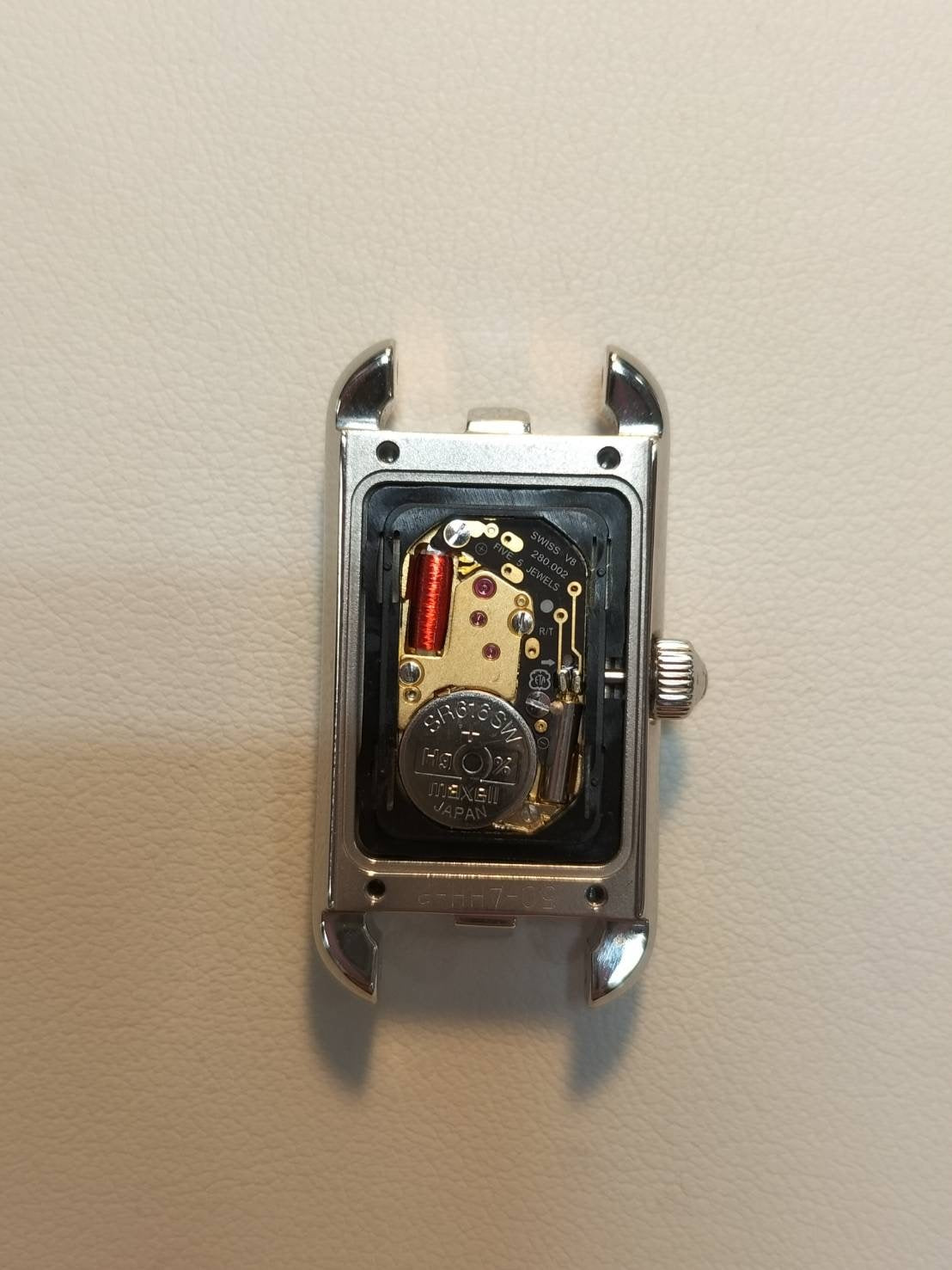 エルメス ナンタケット NA2.130 クォーツ SS 純正革ベルト（A刻印：2017年） 純正尾錠（SS） ブラック文字盤 ダイヤベゼル オーバーホール済み