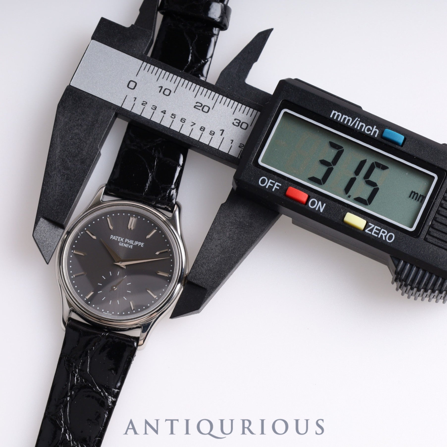 PATEK・PHILIPPE CALATRAVA 3923A Manual winding Cal.215 SS Leather Gray Dial 1987