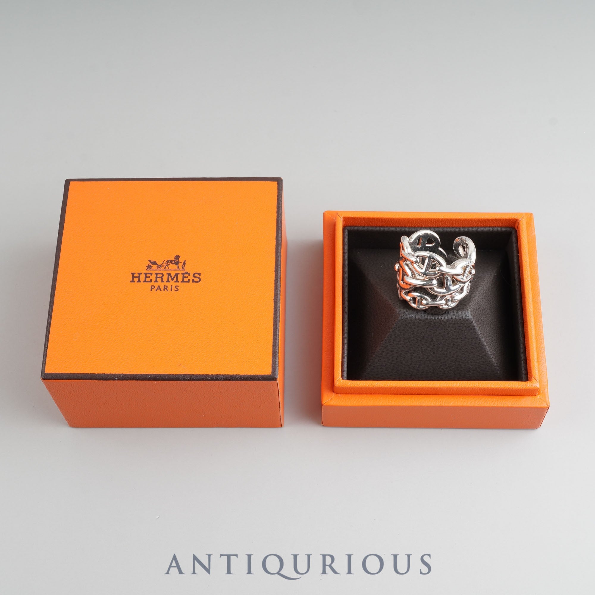 Hermes Ring Chaine d'Ancre Anchaine GM #54 Size 14 SV925 Box