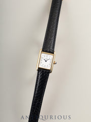 カルティエ マストタンク MM W1013854 / 2415 クォーツ Cal.057 SV925 革 純正Dバックル（GP） テレフォンアラビア文字盤（SWISS MADE表記） 1990年頃～2004年頃  オーバーホール済み