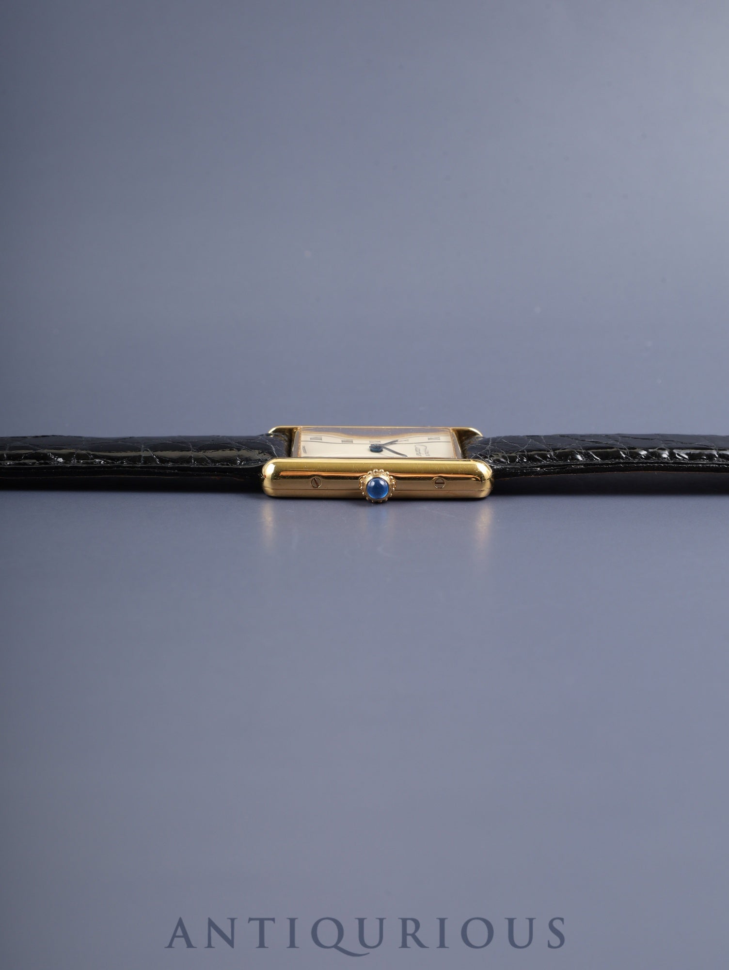 カルティエ マストタンク LM 590005 クォーツ SV925 革 純正ピンバックル（GP）ストレートローマン文字盤（SWISS表記） 箱 カルティエブティックにてコンプリートサービス（フルメンテナンス）済み 新品仕上げ済み