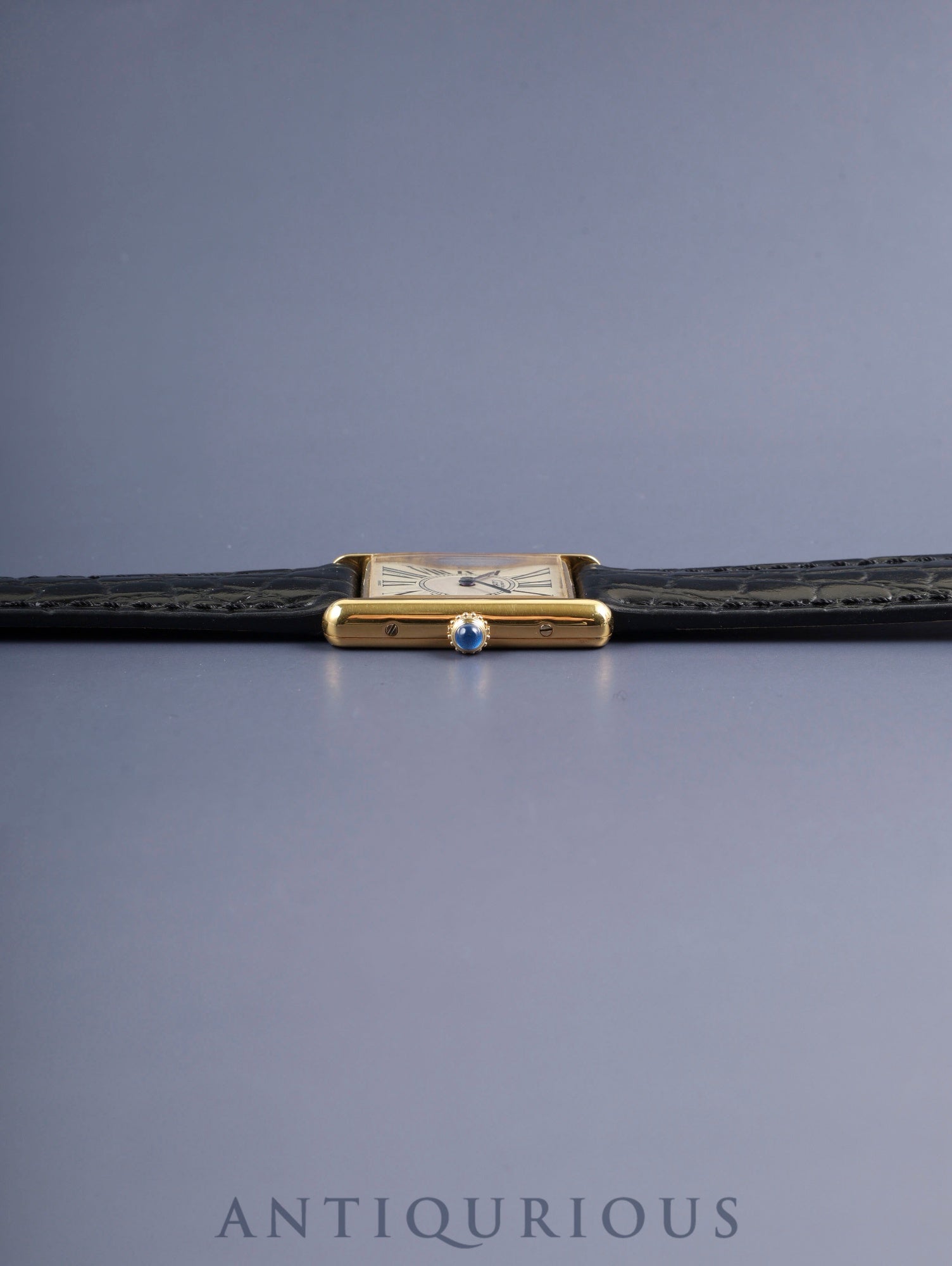 カルティエ マストタンク LM 590005 クォーツ Cal.90 SV925 革 純正ピンバックル（GP）オパラン文字盤（SWISS表記）オーバーホール済み 新品仕上げ済み