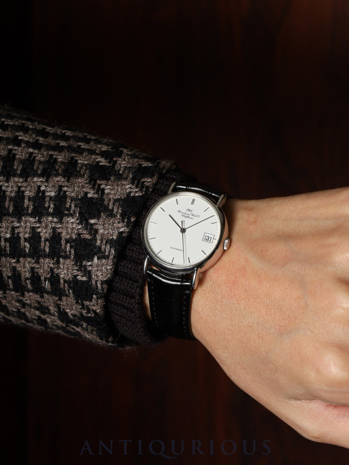 IWC ポートフィノ IW351320 自動巻き Cal.30120 SS 革 純正ピンバックル（SS）ホワイト文字盤（SWISS表記）オーバーホール済み アイダブリュシー