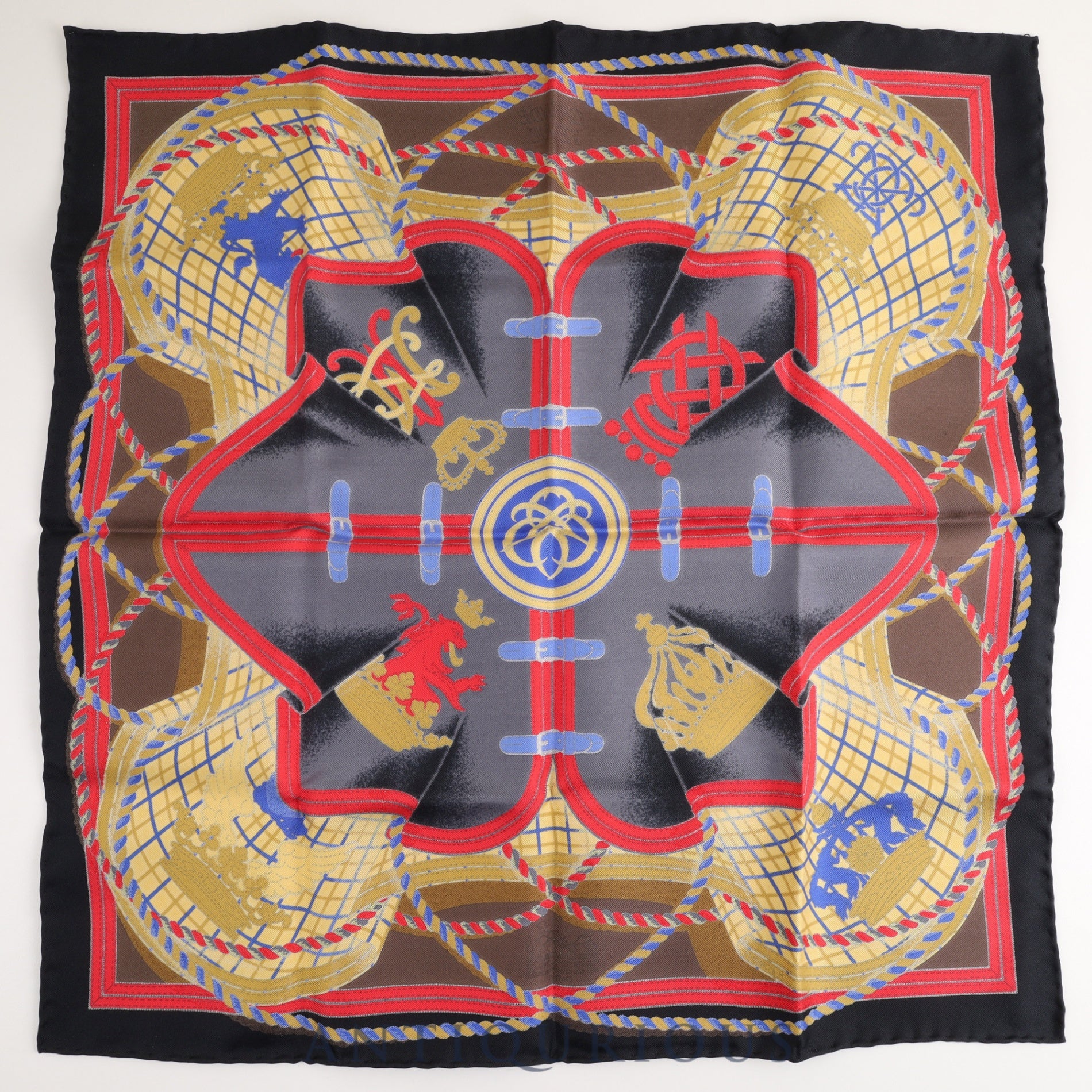 Hermes Scarf Carre 45 Horse Dress SILK 100%