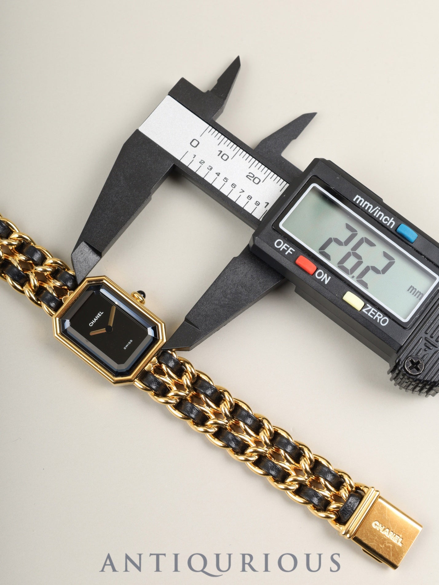 Chanel Premiere M H0001 Quartz Cal.976.001 GP GP/Leather Black Dial Case Service Warranty (February 2026) Overhauled