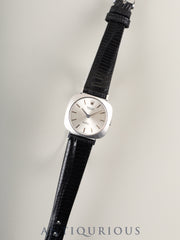 Rolex Cellini 3747 Manual Winding Caliber 1600 750 Leather Strap with Genuine Buckle (GP) Silver Dial No. 31 (1970) Overhauled