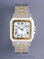 Cartier Santos Cale LM 2961 Automatic Caliber ETA2671 Stainless Steel/Yellow Gold White Roman Dial Overhauled