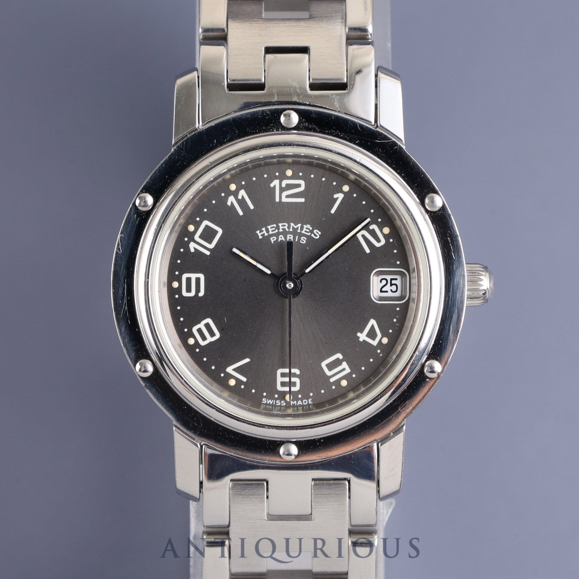 Hermes Clipper CL4.210 Quartz SS SS Grey Arabic Dial Overhauled