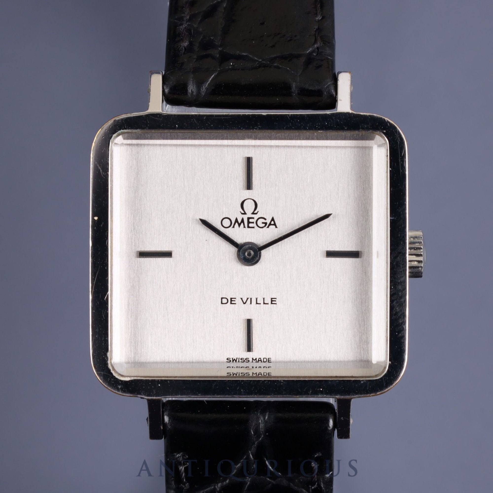 Omega De Ville 511.0375 Manual winding SS Leather Genuine buckle (SS) Silver dial Overhauled