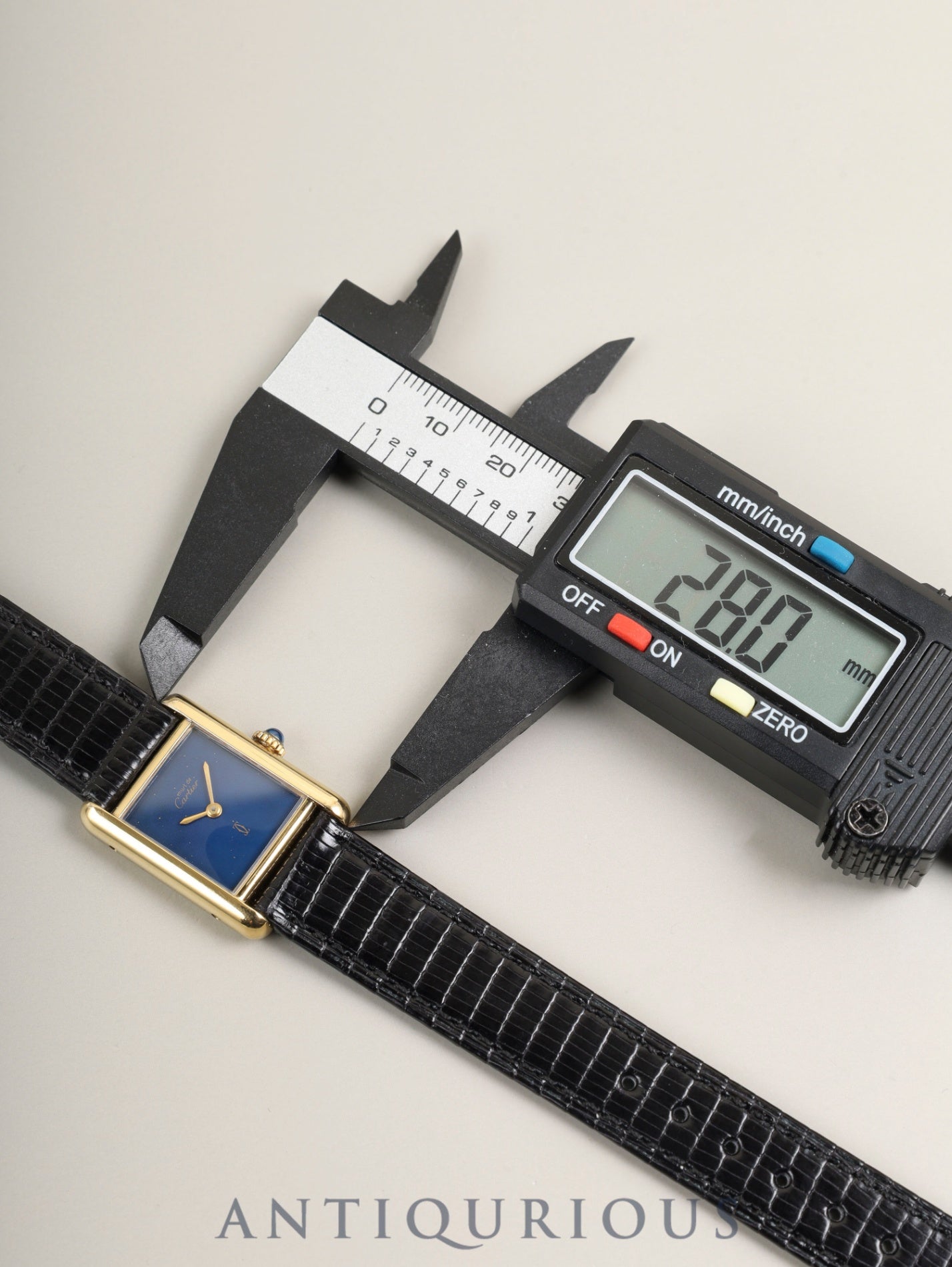 カルティエ マストタンク SM 3 手巻き Cal.78-1 SV925 革 純正ピンバックル（GP）ラピスラズリ文字盤（SWISS表記）オーバーホール済み 社外ガラス交換済み