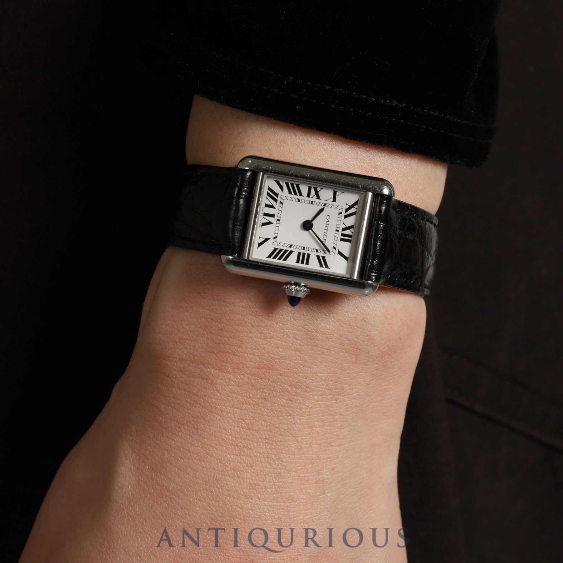 Cartier Tank Must SM WSTA0060 / 4367 Quartz Cal.157S SS Leather Genuine Buckle (SS) Silver Roman Dial Overhauled