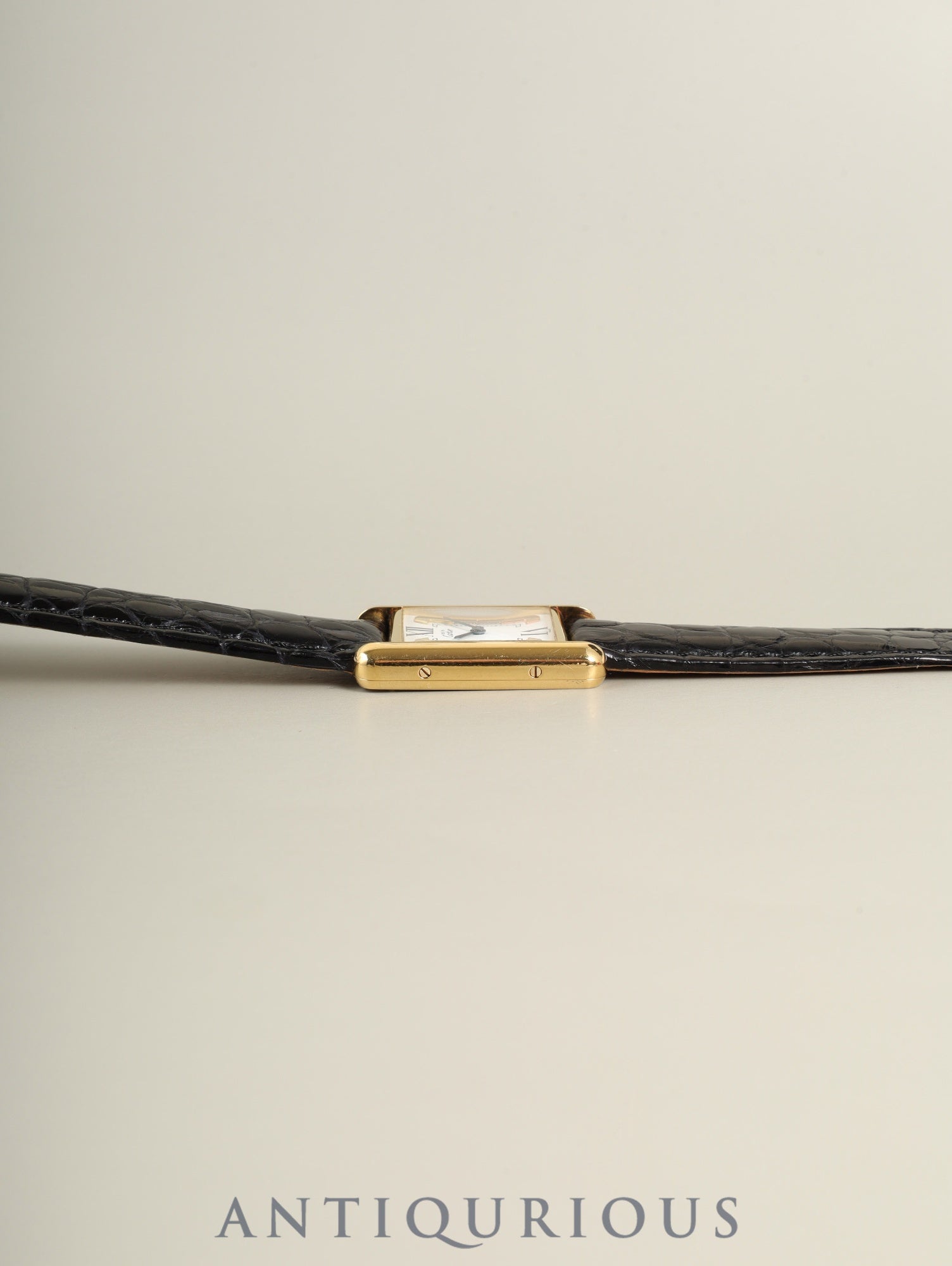 カルティエ マストタンク SM W1006354 / 1613 クォーツ Cal.057 SV925 革 純正Dバックル（GP）サイドトリニティ文字盤（SWISS表記）箱 冊子 保証書（1998年） オーバーホール済み