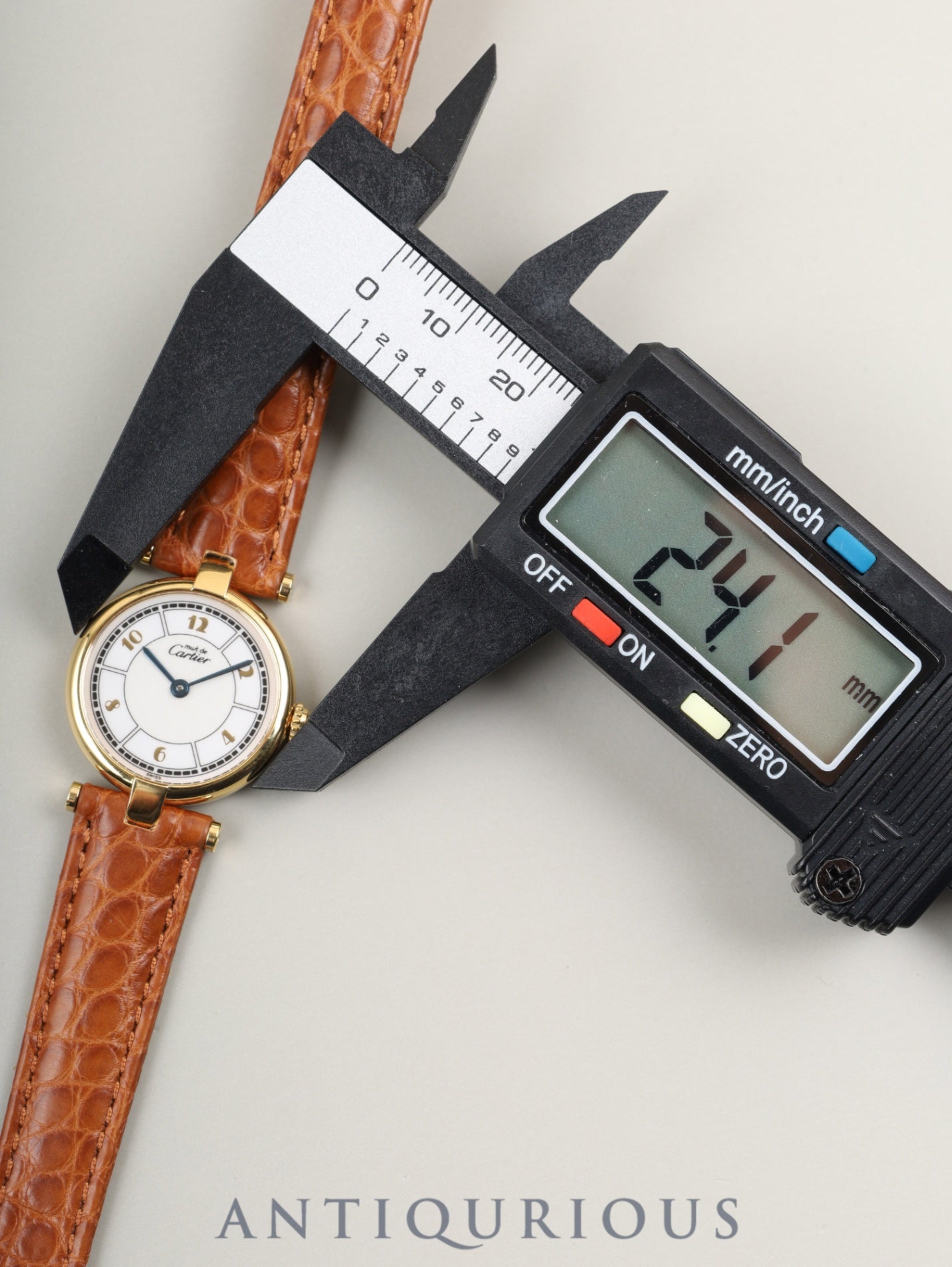 カルティエ マスト ヴァンドーム VLC SM W1009854 / 1851 クォーツ Cal.90 SV925 革 純正Dバックル（GP）アラビア文字盤 箱 オーバーホール済み