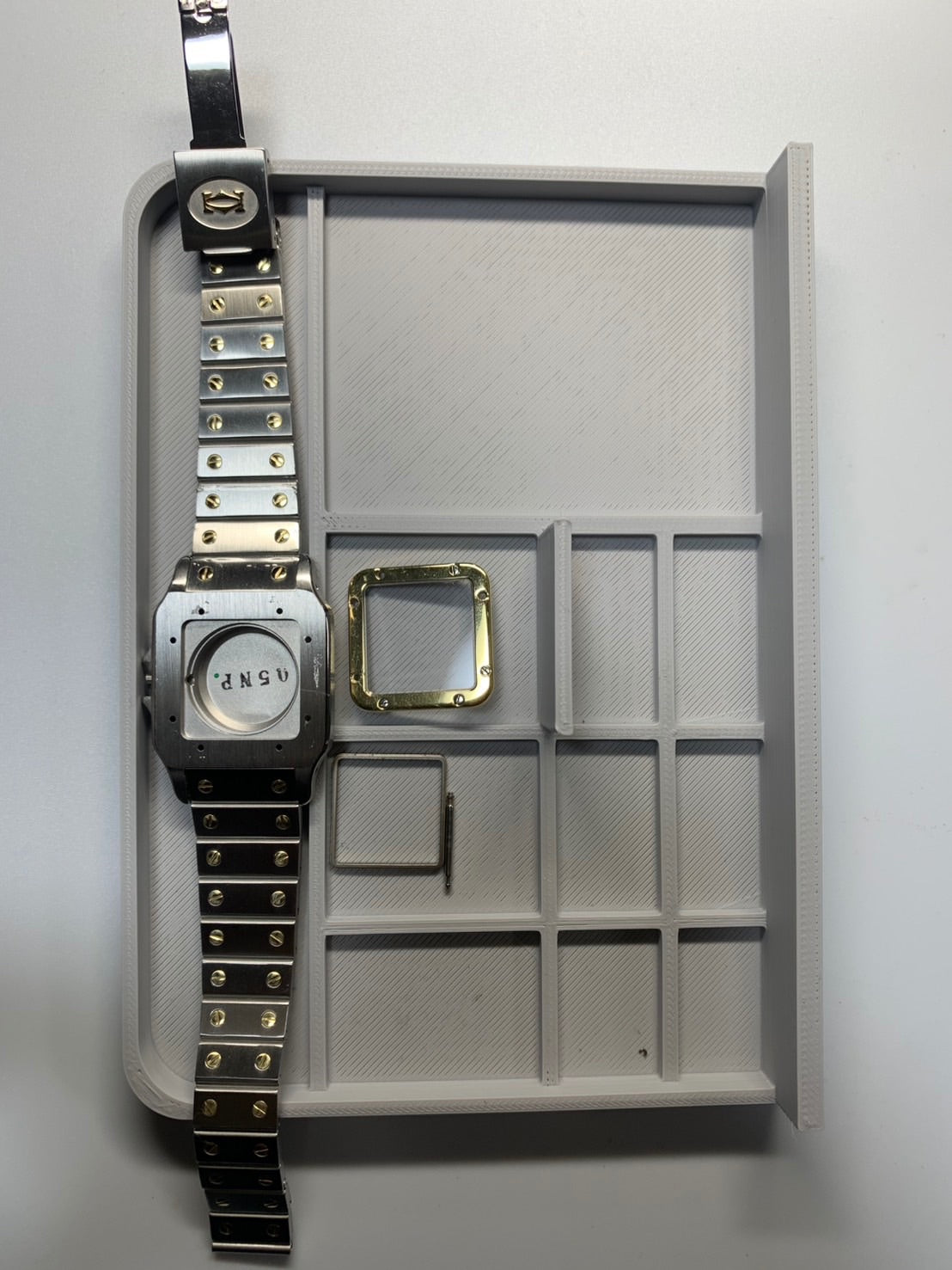 カルティエ サントス カレ LM 2961 自動巻き Cal.2671 SS/YG SS/YG ホワイトローマン文字盤（SWISS表記）オーバーホール済み