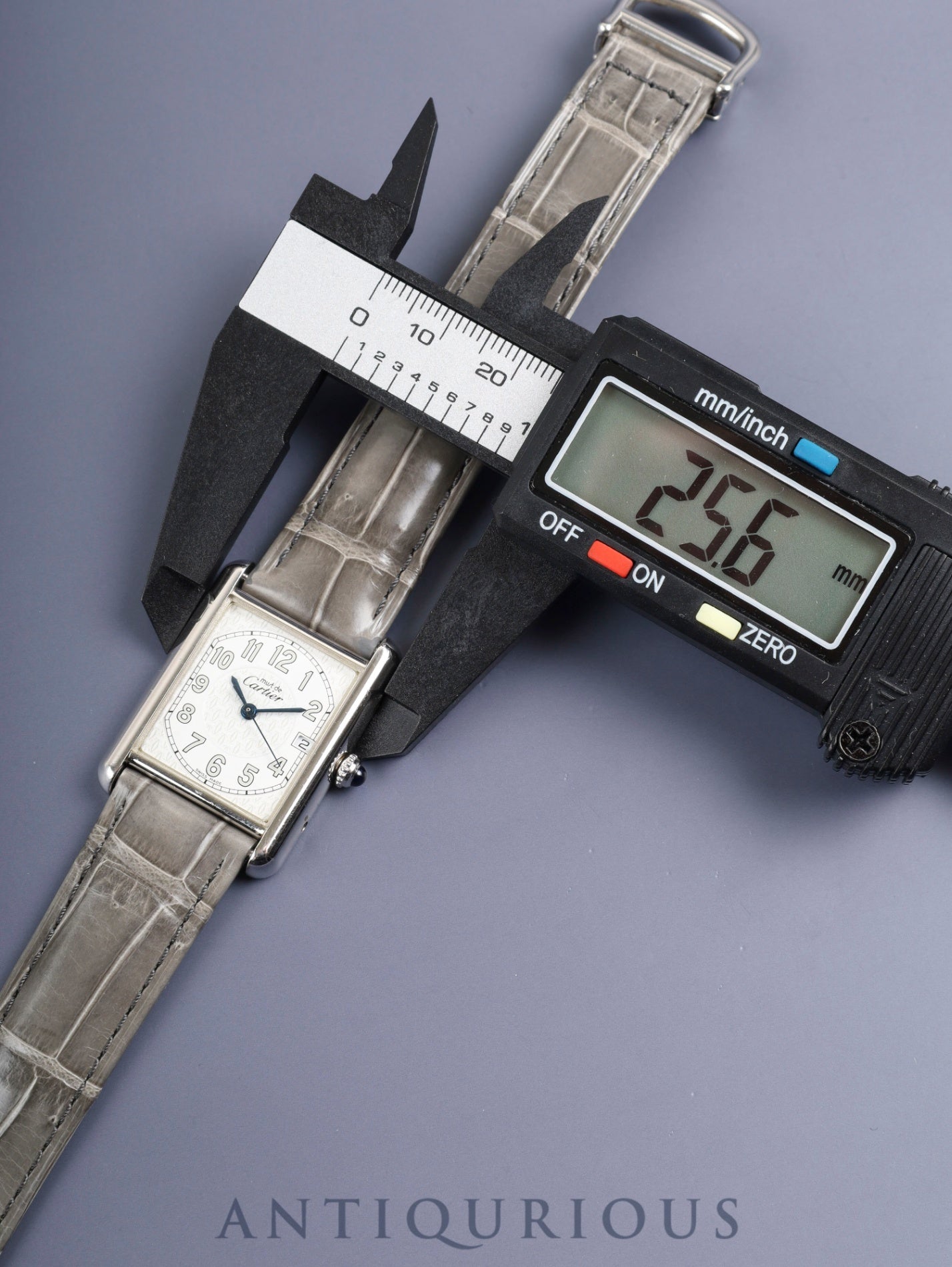 Cartier Must Tank GM (XL) 2414 Quartz Caliber 687 SV925 with genuine leather strap and genuine D-buckle (Stainless steel). Telephone Arabic dial (SWISS MADE inscription). Circa 1999-2003. Overhauled.