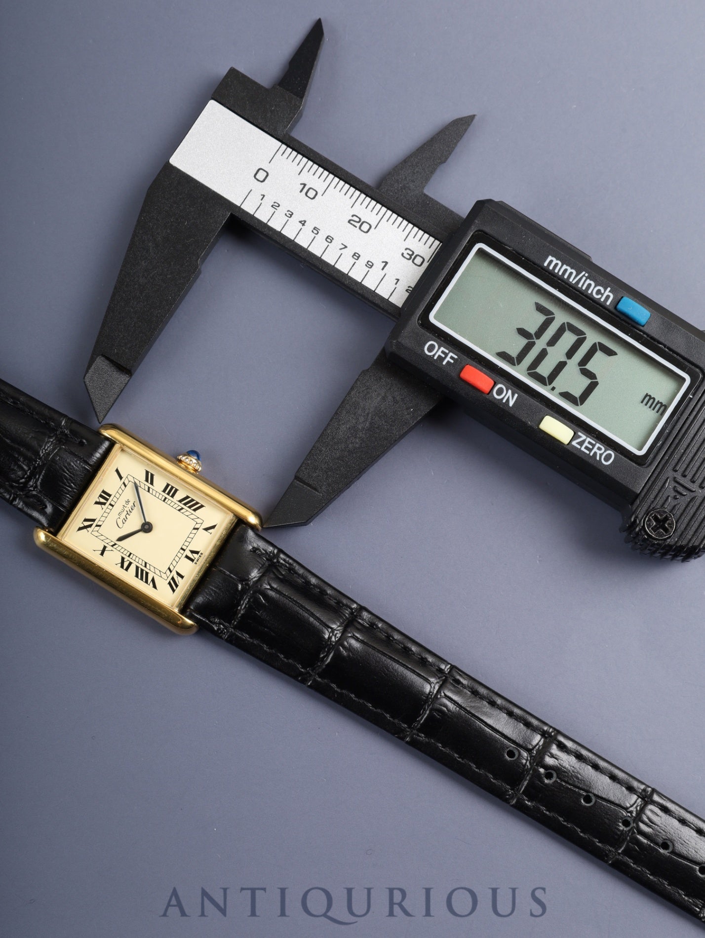 カルティエ マストタンク LM 手巻き Cal.78-1 SV925 革 純正ピンバックル（GP） アイボリーローマン文字盤（SWISS表記）オーバーホール済み 新品仕上げ済み