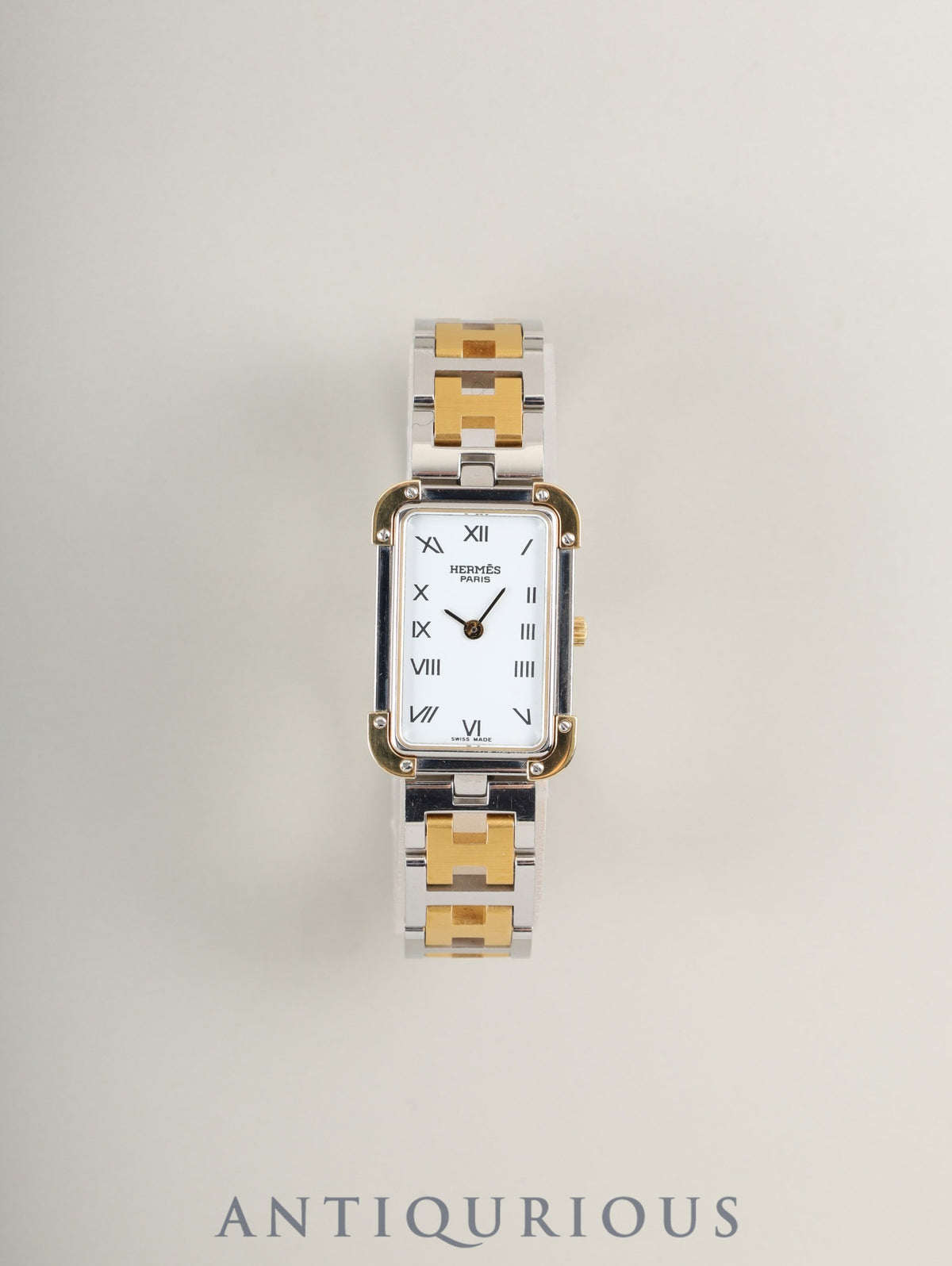 Hermès Cloajour CR1.240 Quartz Cal.976.001 SS/GP SS/GP White Dial Overhauled