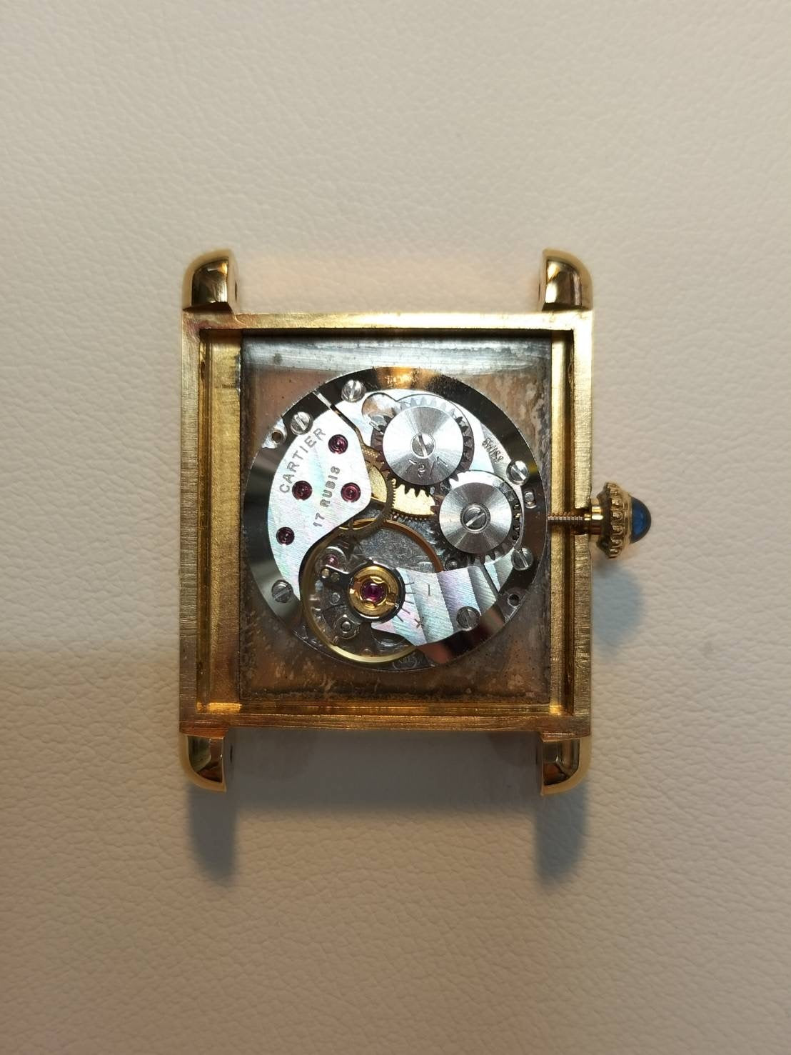 カルティエ マストタンク LM 手巻き Cal.78-1 SV925 純正革ベルト 純正ピンバックル（GP）オニキス文字盤（SWISS表記）オーバーホール済み
