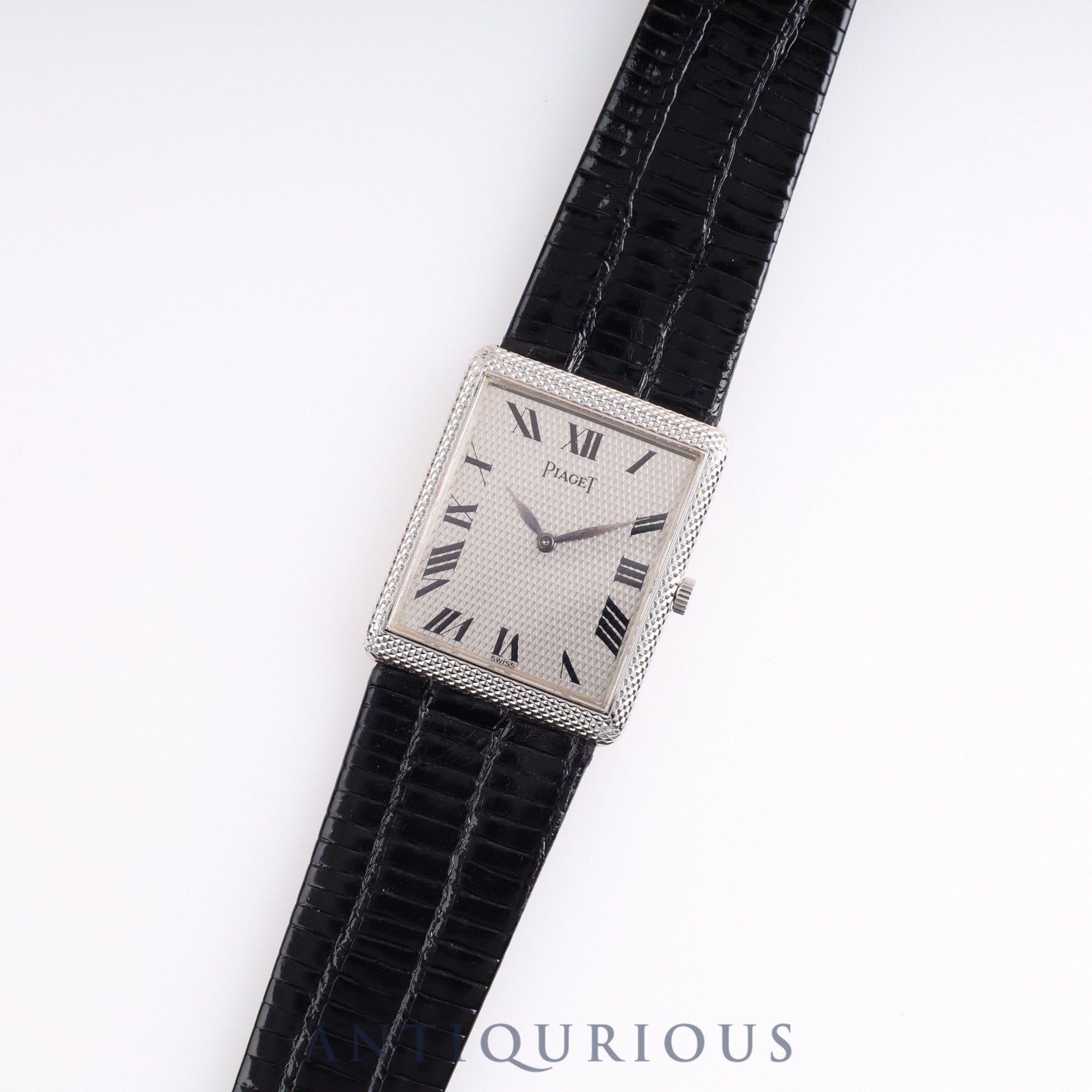 PIAGET ピアジェ RECTANGULAR CASE レクタンギュラーケース 9152 手巻き Cal.9P2 WG 革 グレー文字盤 |  東京銀座のヴィンテージウォッチ専門店 - ANTIQURIOUS(アンティキュリオス)