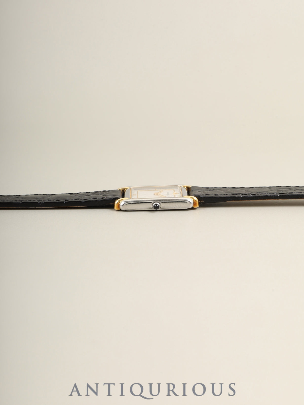 セイコー クレドール 5A70-5000 クォーツ Cal.- SS/YG 革 純正ピンバックル（SS）シルバー文字盤（JAPAN表記）オーバーホール済み