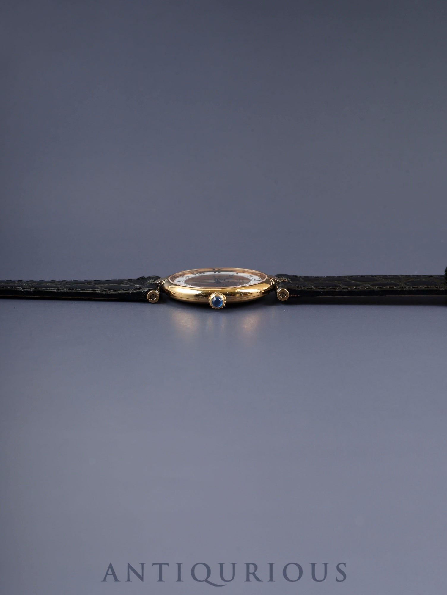 カルティエ マスト ヴァンドーム VLC LM 590003 クォーツ Cal.- SV925 革 純正ピンバックル（GP）フロントトリニティ文字盤 カルティエブティックにてコンプリートサービス済み