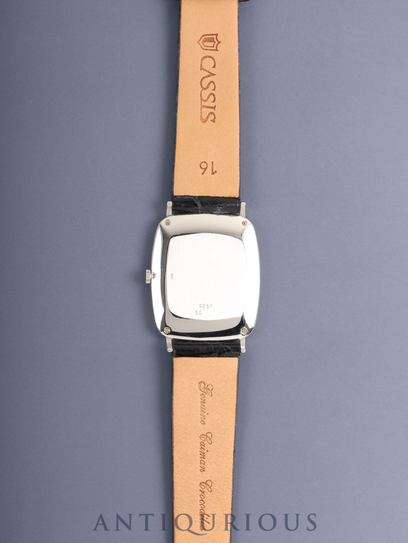 Piaget Oval 9251 Manual Winding Cal.9P2 750WG Leather Original Pin Buckle (750WG) White Roman Overhauled