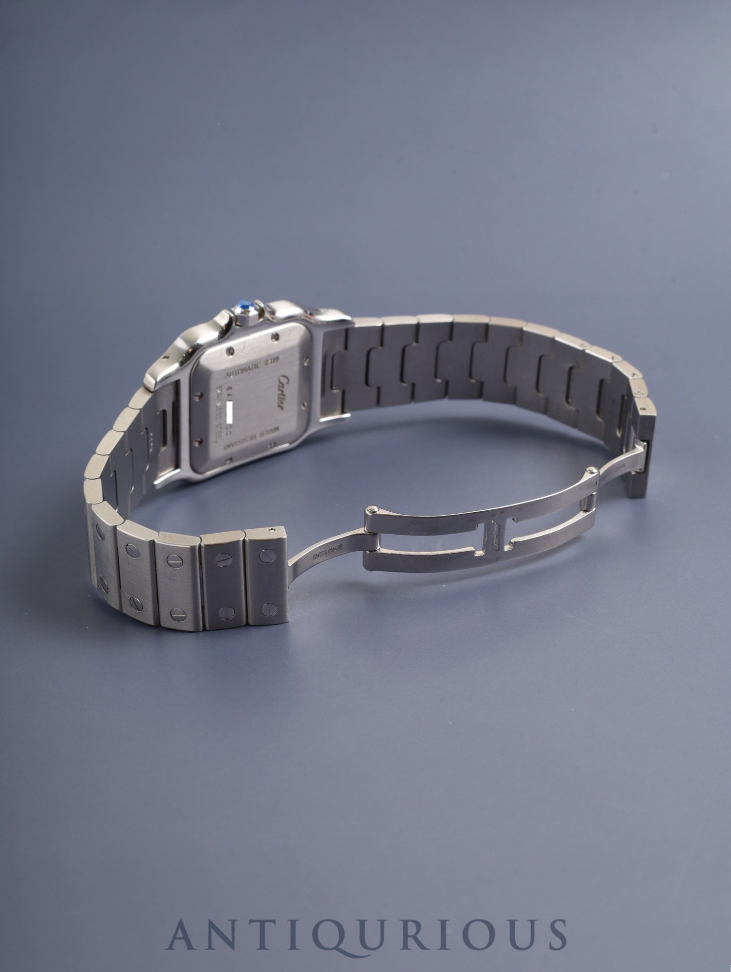 カルティエ サントス ガルベ LM W20040D6 / 2319 自動巻き Cal.ETA2000-1 SS SS シルバーギョーシェ文字盤 箱 オーバーホール済み