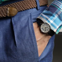 Cartier Must Vendome VLC LM 1860 Quartz Cal.90.06 SV925 Leather Genuine D Buckle (SS) Opalan Dial Overhauled