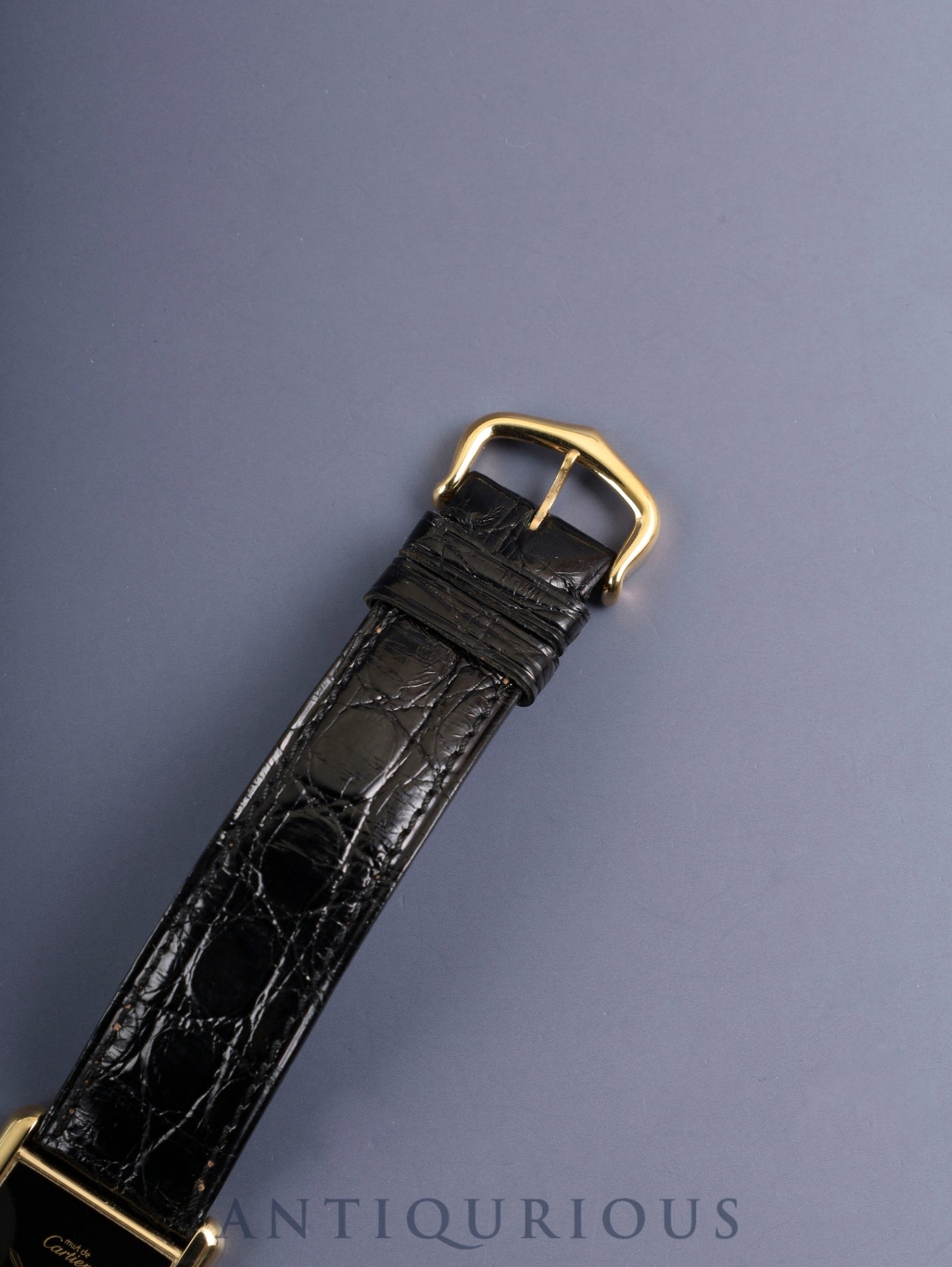 カルティエ マストタンク LM 6 81006 クォーツ SV925 純正革ベルト 純正ピンバックル（GP）オニキス文字盤（SWISS MADE表記） 箱 タグ 冊子 保証書（1986年）カルティエブティックにてコンプリートサービス（フルメンテナンス）済み