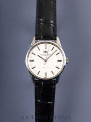 IWC オールドインター ラウンド 自動巻き Cal.C.854B SS 革 社外尾錠（SS） シルバー文字盤 オーバーホール済み アイダブリュシー