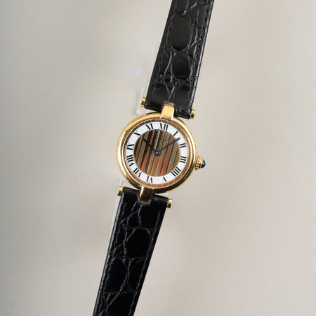 カルティエ マスト ヴァンドーム VLC SM 1851 クォーツ Cal.690 SV925 革 純正尾錠（GP） フロントトリニティ文字盤  オーバーホール済み